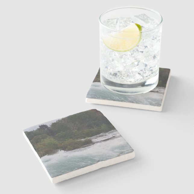 Sightseeing in Niagara Falls Steinuntersetzer (Seitenansicht)