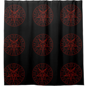 Sigil Baphomet dreifachen Mondes und sigil von Duschvorhang