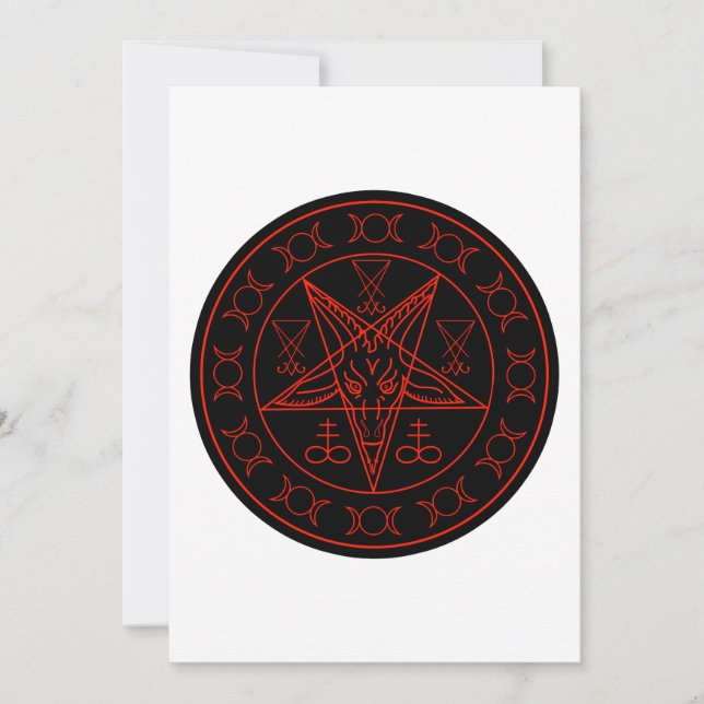 Sigil Baphomet dreifachen Mondes und sigil von Einladung (Vorderseite)