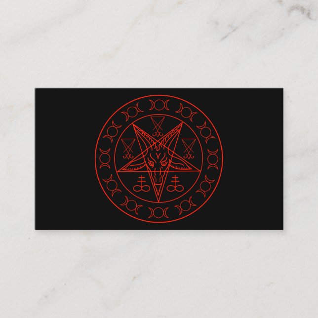 Sigil Baphomet dreifachen Mondes und sigil von Visitenkarte (Vorderseite)