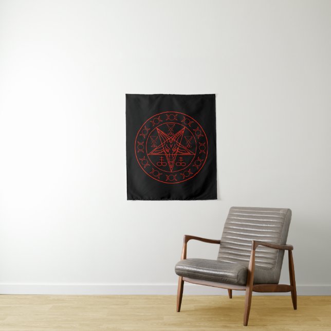 Sigil Baphomet dreifachen Mondes und sigil von Wandteppich (Beispiel)