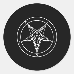 Sigil Baphomet Pentagram Occult Satanic Goat Head Runder Aufkleber