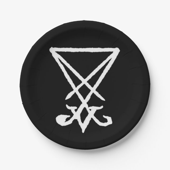 Sigil Lucifer PapierTellers Pappteller (Vorderseite)