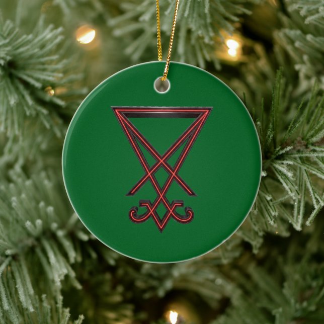 Sigil of Lucifer Keramik Ornament (Baum)