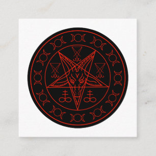 Sigil von Baphomet Dreiermond und Sigil von Luzife Begleitkarte