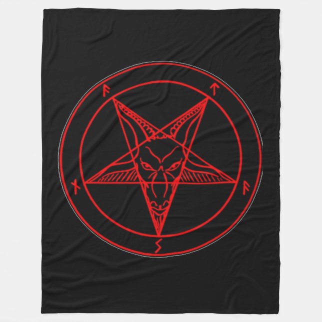 SIGIL von BAPHOMET Fleecedecke (Vorderseite)