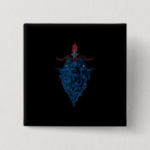 Sigil von Baphomet-Ziege von Mendes Satan Dark Got Button