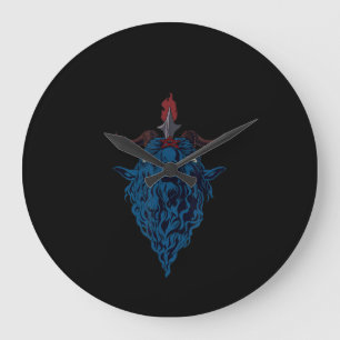 Sigil von Baphomet-Ziege von Mendes Satan Dark Got Große Wanduhr