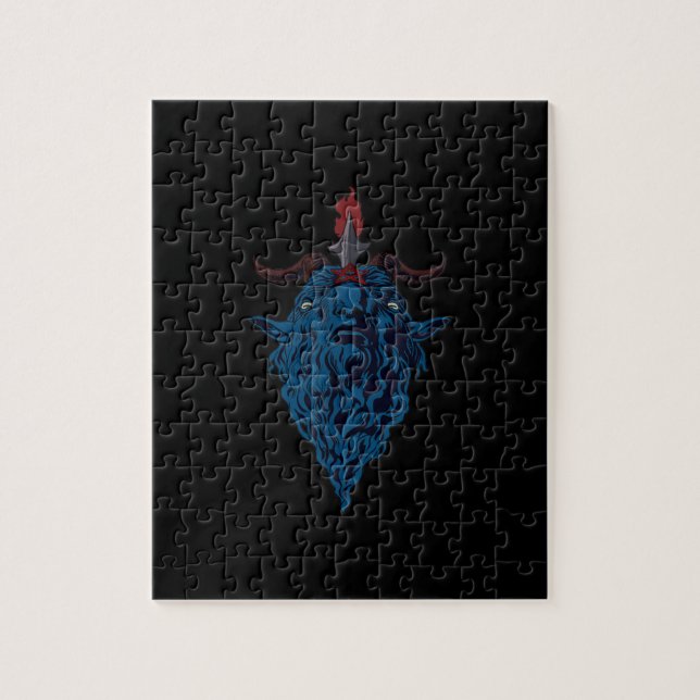 Sigil von Baphomet-Ziege von Mendes Satan Dark Got Puzzle (Vertikal)