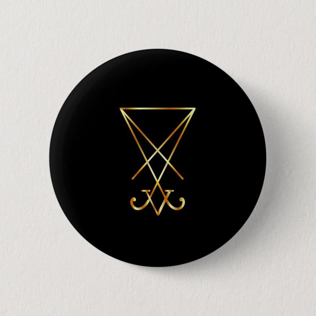 Sigil von Luzifer - Ein Symbol des Satanismus Button (Vorderseite)