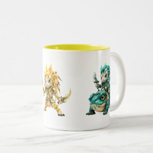 Sigilkin Magier, Schwertkrieger und Froschreiter-T Zweifarbige Tasse