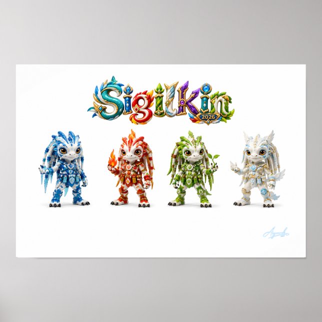 Sigilkin — Vier Elementarhelden Poster (Vorne)