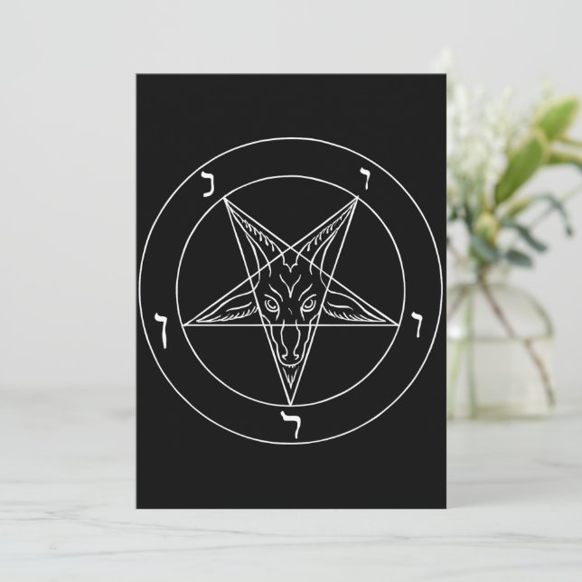 Sigill des Baphomet Feiertagskarte (Stehend Vorderseite)