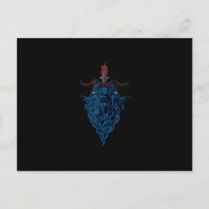 Sigill des Baphomet Ziegenbock von Mendes Satan Da Postkarte