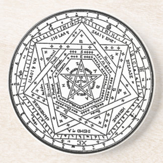 Sigillum Dei Aemeth (das sigil von Dei Ameth, Sandstein Untersetzer