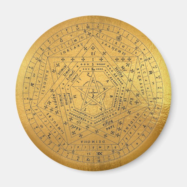 Sigillum Dei Siegel of God Angelic John Dee Diagra Magnet (Vorne)