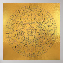 Sigillum Dei Siegel of God Angelic John Dee Diagra Poster