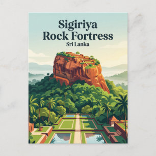 Sigiriya-Felsenfestung Sri Lanka Postkarte