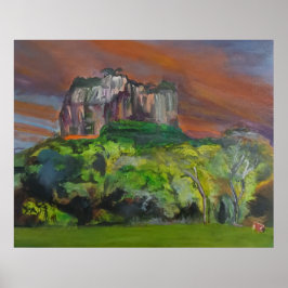 Sigiriya Löwenfelsen – Vibrantes Sri Lanka Poster