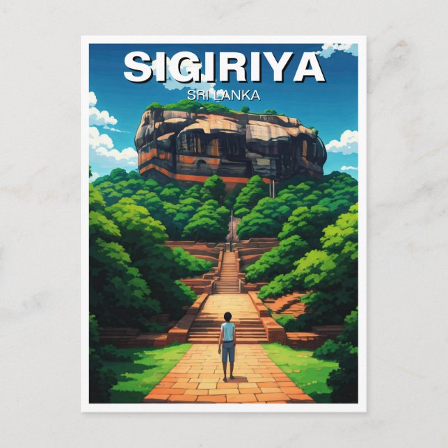 Sigiriya Rock Festung Sri Lanka Postkarte (Vorderseite)