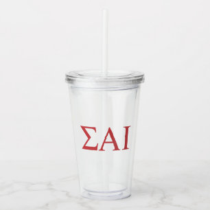 Sigma Alpha Iota griechische Buchstaben Acryltrinkbecher