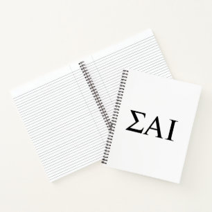Sigma Alpha Iota griechische Buchstaben Notizbuch