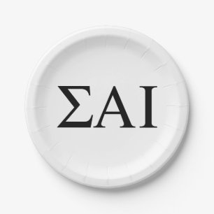 Sigma Alpha Iota griechische Buchstaben Pappteller