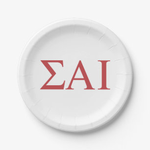 Sigma Alpha Iota griechische Buchstaben Pappteller