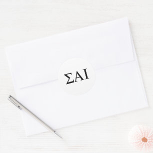 Sigma Alpha Iota griechische Buchstaben Runder Aufkleber