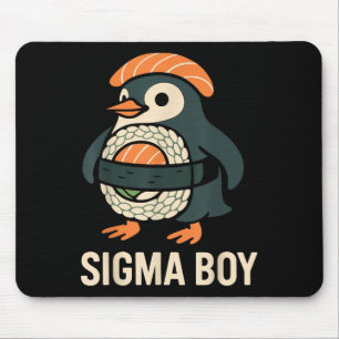 Sigma Boy Italian Brainrot Funny Meme Penguin Mousepad