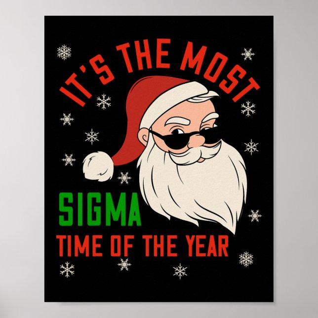 Sigma Christmas Sigma Santa Teenage Boys Funny Xma Poster (Vorne)