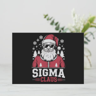 Sigma Claus Cool Santa Christmas Rizzler Meme Feiertagskarte