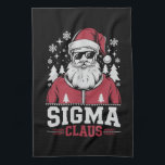 Sigma Claus Cool Santa Christmas Rizzler Meme Geschirrtuch<br><div class="desc">Sigma Claus Cool Santa Funny Christmas Rizzler Meme</div>