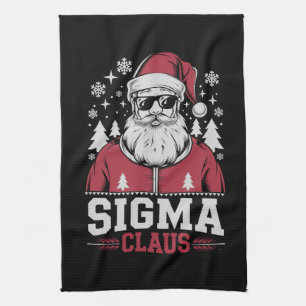 Sigma Claus Cooler Santa Weihnachten Rizz Rizzler  Geschirrtuch