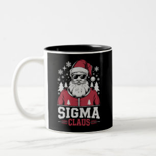 Sigma Claus cooler Santa Weihnachten Rizz Rizzler  Zweifarbige Tasse