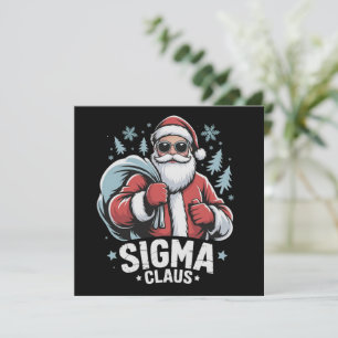 Sigma Claus Cooler Weihnachtsmann Lustiger Xmas Ri Feiertagskarte