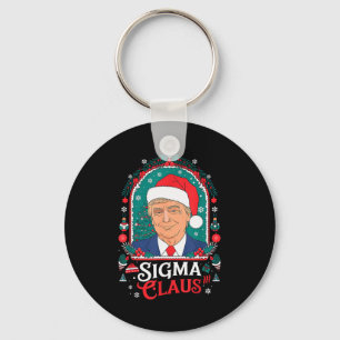 Sigma Claus Festiver Politischer Humor Trump Santa Schlüsselanhänger