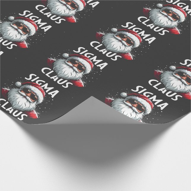 Sigma Claus Funny Gen Alpha Middle School Christma Geschenkpapier (Ecke)