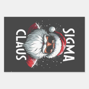 Sigma Claus Funny Gen Alpha Middle School Christma Geschenkpapier Set