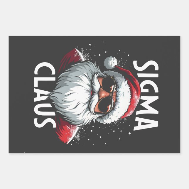 Sigma Claus Funny Gen Alpha Middle School Christma Geschenkpapier Set (Vorderseite)