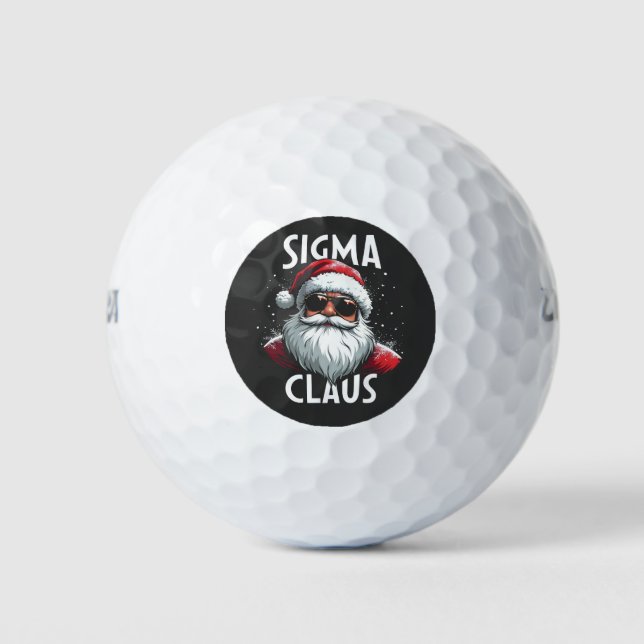 Sigma Claus Funny Gen Alpha Middle School Christma Golfball (Vorderseite)