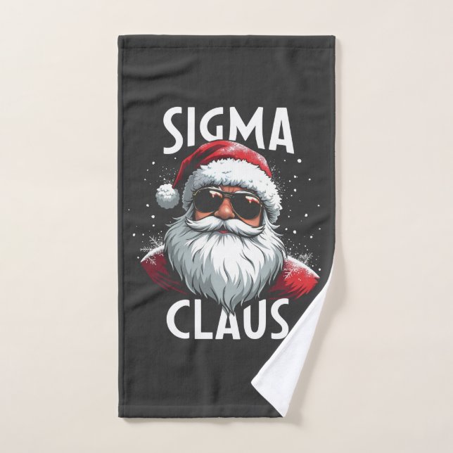 Sigma Claus Funny Gen Alpha Middle School Christma Handtuch (Handtuch)