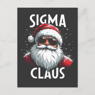 Sigma Claus Funny Gen Alpha Middle School Christma Postkarte