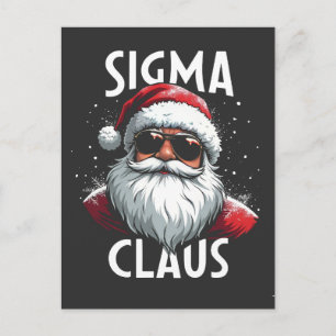 Sigma Claus Funny Gen Alpha Middle School Christma Postkarte