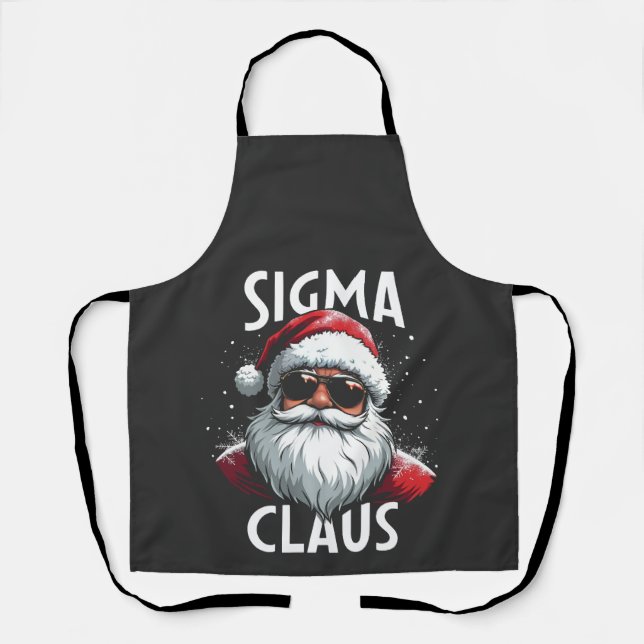 Sigma Claus Funny Gen Alpha Middle School Christma Schürze (Vorderseite)