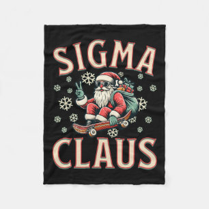 Sigma Claus Funny Santa Christmas Meme Teens Boys Fleecedecke