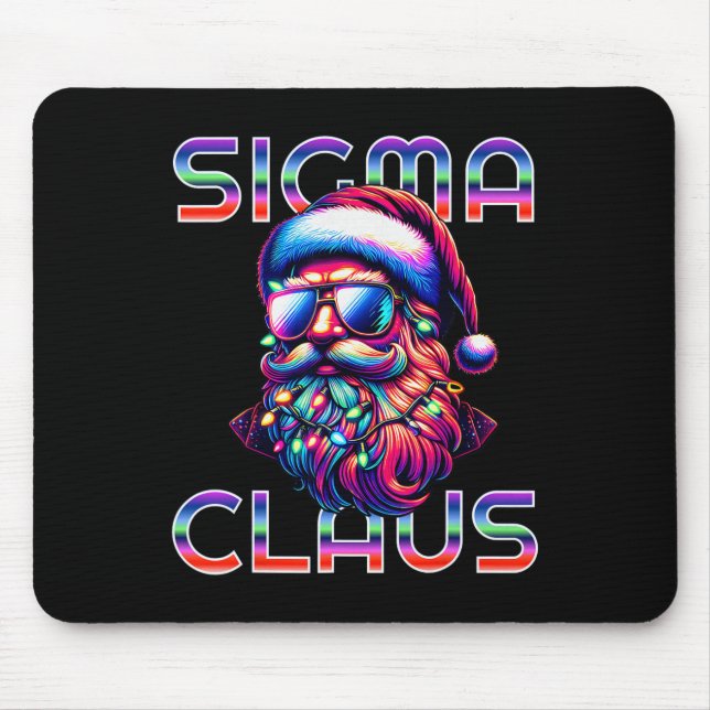 Sigma Claus Funny Santa Christmas Meme Teens Boys  Mousepad (Vorne)
