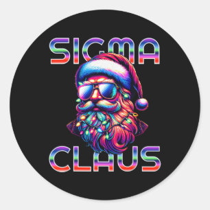 Sigma Claus Funny Santa Christmas Meme Teens Boys Runder Aufkleber
