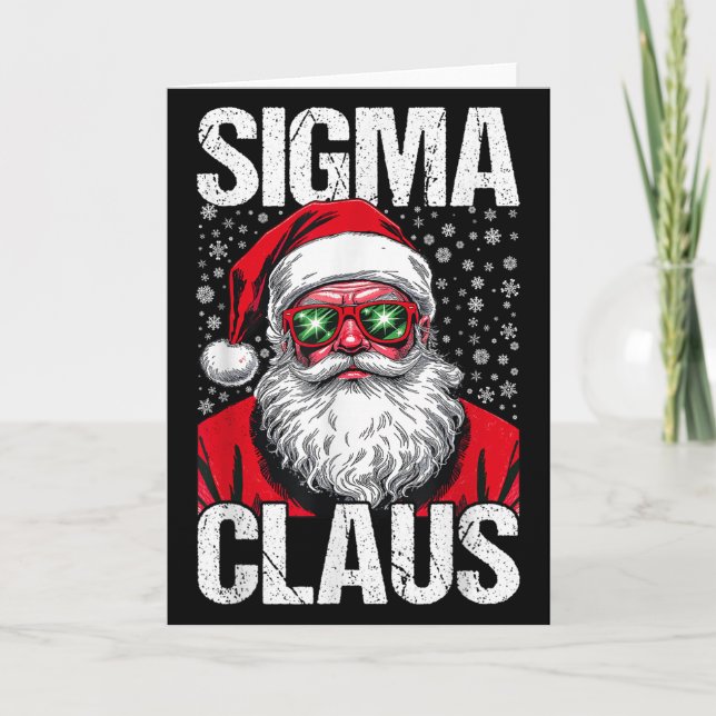 Sigma Claus Santa Funny Christmas Rizz Male For Bo Karte (Vorderseite)
