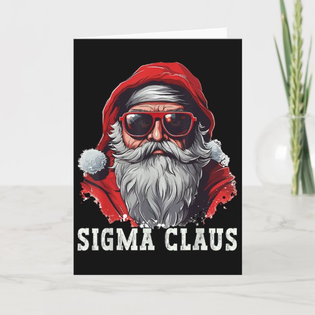Sigma Claus Santa Funny Christmas Rizz Meme Xmas _ Karte (Vorderseite)